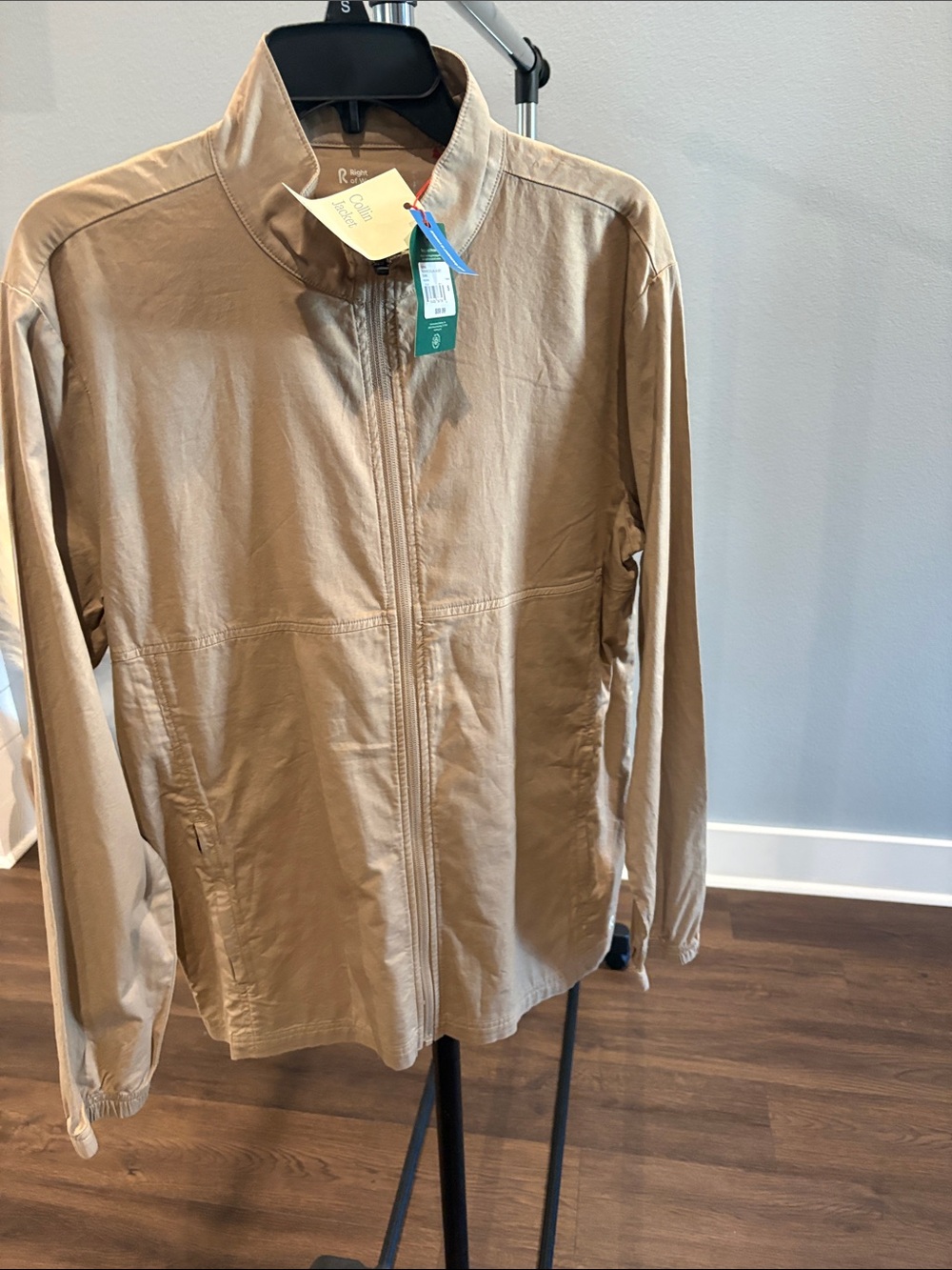 Men's Lightweight Tan Zip Jacket by Croft & Barrow